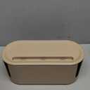 Cable Management Box,Desk Cord Organizer with Groove Cover,Plastic Cord Hider Box,Large Cable Box Organizer,Power Socket Management for TV/Computer/Router/Games Console Cable Storage (Milk Tea)