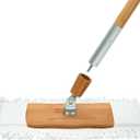 Harper Live.Love.Clean. Bamboo 2-in-1 Smooth Surface Wet/Dry Dust Mop with (2) Washable Wraparound Pads for Cleaning Dust, Pet Hair & Fine Dry Dirt