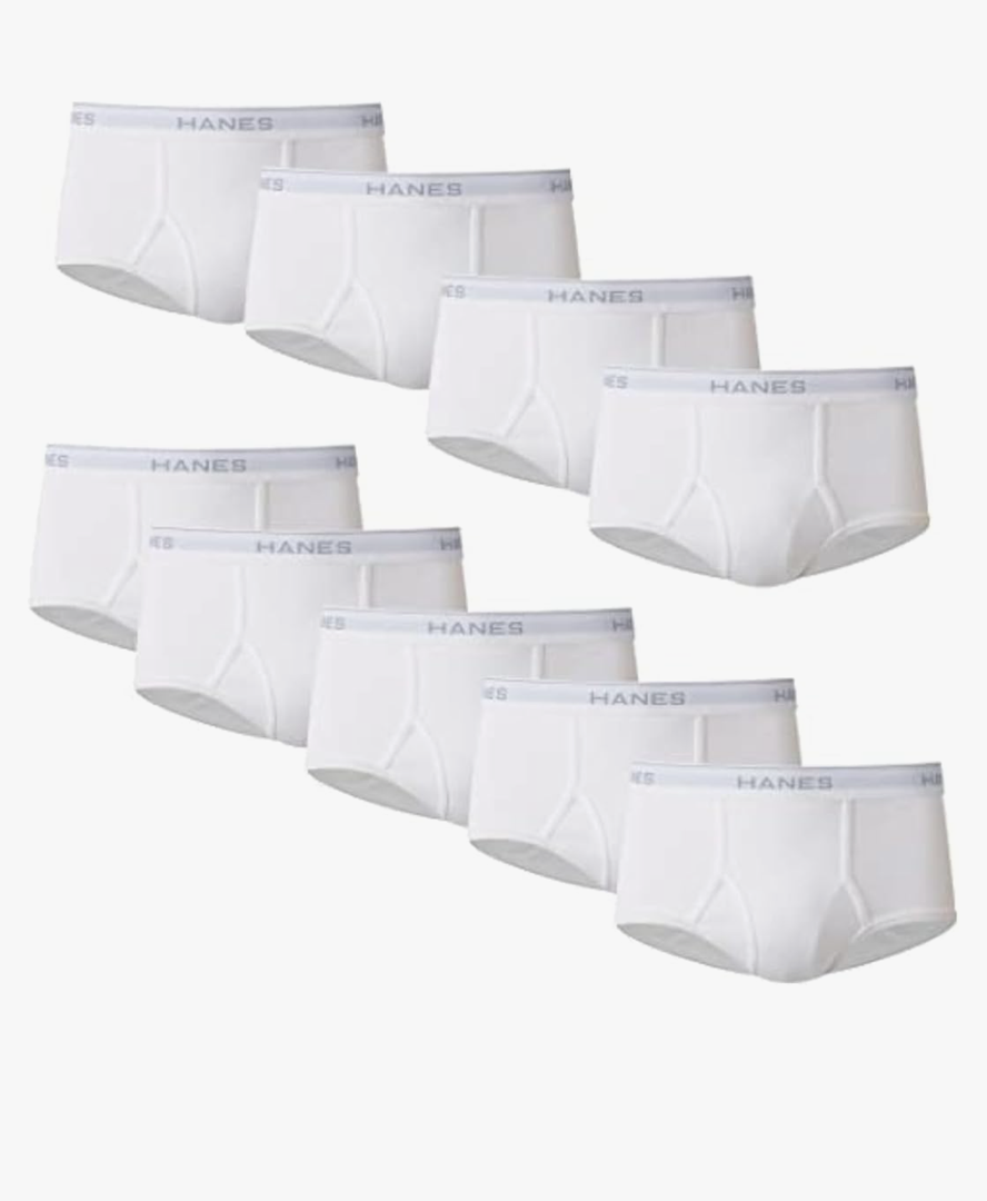 9 Packs Hanes Men's Moisture-Wicking Cotton Briefs XXL