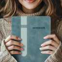 Lined Journal Notebook, 240 Pages, A5 5.7" x 8.3", PU Leather Journals with Elastic Pen Holder, 80 GSM Thick Paper, Water-Resistant Hardcover Notebooks for Writing Journaling Office School - Blue