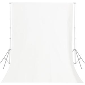 White Screen Backdrop for Photography, 6x9ft Chromakey White Polyester Fabric Photo Booth Background Collapsible Screen Seamless for Photoshoot Screen Video Recording Party Curtain KXBMYME038