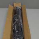 2 Pack Black Curtain Rods for windows 32 to 48 inch, 5/8 inch Splicing Heavy Duty Metal Curtain Rod Set with Brackets