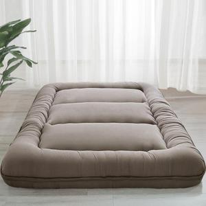 MAXYOYO 6" Extra Thick Japanese Floor Mattress Futon Mattress, Foldable Tatami Pad for Adults, Roll Up Floor Bed for Guest Room Bedroom RV, Dark Grey, Full
