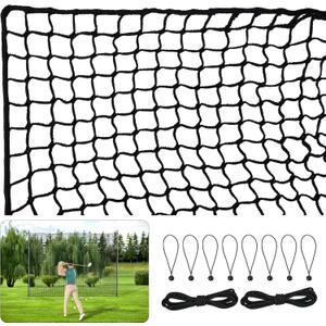 Nylon Golf Hitting Net 10-50FT,Easy Setup Hitting Net with Rope and Elastic Buckle, Sturdy Golf Netting,Weatherproof Sports Net,Backstop Net for Golf, Baseball, Softball,Hockey, Soccer