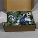 Ling's moment 2PCS Dusty Blue Artificial Floral Swags Centerpieces Wedding Flower Rose Garland Greenery Arrangements for Sweetheart Table Decor Backdrop Arch Flowers Wall Home Garden Decorations