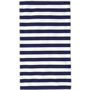 Hand Towel Navy Blue and White Stripes for Bathroom Kitchen Fingertip Bath Towels 27.5 X 16 Inch Home Hotel Gym Laundry Room