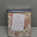 Central Park Floral Vintage Medallion Print Curtain Panel Linen Blended Botanical Print Window Drapery with Grommet Top for Bedroom, Living Room, Gold/Red, 54"x84"x2