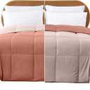 Modern Threads Down Alternative Reversible Comforter Dark Rose/Pink Twin