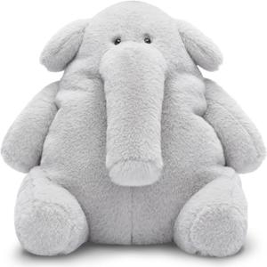 IKASA Elephant Stuffed Animals Plush Toys,10" Cute Plushie Soft Cuddly Plushy Fluffy Toy, Gifts for Family Kids Girls Boys (Medium, Light Gray Elephant)