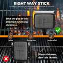 Grill Brush Bristle Free, Grill Brush with 5 Replacement Heads, Grill Cleaner Brush for Outdoor Grill, Cast Iron, Stainless Steel Grates, Grill Scraper Outdoor BBQ Grill, Dad Father Gift, Black