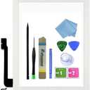 Touch Screen Digitizer Replacement for White iPad 4 4th Generation A1458 A1459 A1460 Glass Assembly Repair Kit with Frame Bezel,Tools.