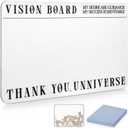 Bulletin Board Minimalist Vision Manifestation Pin Board with Thumbtack and Sticky Notes Felt No Nails Wall for Dream Kits & Vision Supplies, 17''x23