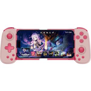 Wireless Phone Controller for iPhone/Android, Mobile Game Controller with Hall Joystick Suitable for Xbox Cloud Gaming, PS Remote Play, Steam Link, Call of Duty & More - Pink