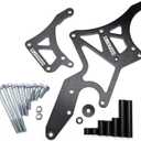 LS Engine Serpentine Bracket Alternator & Power Steering Pump Swap Conversion for Chevrolet LS1 LS2 LS3 LS6 LS7 Engines, 4.8L, 5.3L, 6.0L, 6.2L Truck & SUV Engines (Black)