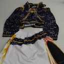 GITRILY Girls Pop Singer Stage Performance Costume, Halloween Cosplay Outfit, Role Play Dress for Kids 110