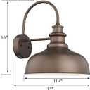 Bestshared Outdoor Farmhouse Barn Light, Outdoor Wall Sconce, Farmhouse Exterior Wall Mount Light, Vintage Front Door Lighting Fixture, Industrial Lantern Lamp for Porch,Patio,Garage(ORB+White, 4pack)