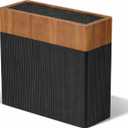 Modern Universal Knife Block Without Knives  Acacia Wood Knife Holder Stand with Bristles for Easy Knife Organization & Storage for Kitchen Counter | Cutlery Display