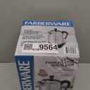 Farberware Electric Coffee Percolator, FCP240, Stainless Steel Basket, Automatic Keep Warm, No-Drip Spout, 4 Cup, Black/Silver