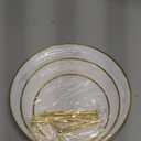 Coitak 3 Tier Cupcake Stand, Plastic Tiered Serving Stand, Dessert Tower Tray for Tea Party, Birthday and Wedding (Round-Gold Edge)