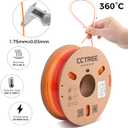 CCTREE PETG Filament 1.75mm, Gradient 3D Printer Filament, Dimensional Accuracy +/- 0.03mm, 1kg Spool(2.2lbs), Fit Most FDM 3D Printers, Gradient Purple to Pink