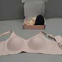 habibee Bra for Women No Underwire Comfort Seamless Bras Push Up Wireless Bras Full Coverage Bralettes, Bra Extender (Large, Black+nude+pink)