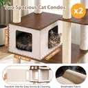 Gitelsnour Cat Tree, Wooden Multi-Level Tower for Large Audlt Cats GCT104EB