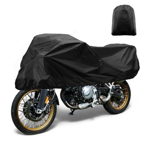 X AUTOHAUX Motorcycle Cover Outdoor Waterproof Motorbike Cover Half Cover 420D-PU Black Protection Sun Rain Cover Size M