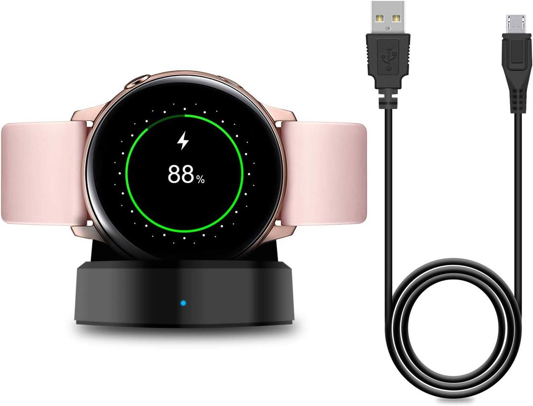 Charger Stand for Samsung Galaxy Watch 47mm/44mm/40mmUpgraded Charging Cradle Dock for Galaxy Watch 8/7/6 Classic/5 Pro/5/4/3/Active 2/Active/FE,Replacement Charging Cradle Dock