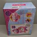 Toddler Vanity Magic Makeup Set Table & Chair Girl Toy Automatically Mirror with Music Light Pink Toys for 2 3 4 Year Old Girl Hair Salon Pretend Play Princess Dress Up Playset Valentine Gift age 3-5