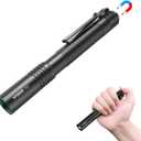 VTIGER T2A Compact EDC Flashlight,1500 High Lumens AA Rechargeable LED Flashlight, Super Bright Small Tactical Tail Switch Pocket Flash Light with Magnet for Camping,Hiking,Outdoor,Home,Emergency (Black)