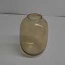 Brown Glass Vase Large Modern Handcrafted Clear Centerpiece Home Dcor
