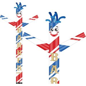 Wenqik Barber Shop Inflatable Tube Man 20' Tall Blow up Waving Arm Flailing Tube Man Giant Guy Wacky Dancing Puppet Guy for Outdoor Advertising Events (Not Include Blower)