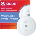 Kidde WiFi Water Leak Detector & Freeze Alarm, Alexa Device, Smart Leak Detector for Homes with App Alerts,White