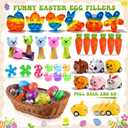 132 Pcs Easter Egg Fillers for Kids Boys Girls,Easter Basket Stuffers,Easter Party Favors Assorted Toys,Easter Eggs Hunt Gifts for Toddlers Teens Goodie Bag Stuffers Filling Treats Classroom Prizes