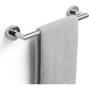 JunSun Bathroom Towel Bar 12 Inch Polished Chrome Towel Racks Wall Mount Bath Hand Towel Holder Modern Home Decor Towel Rod Bathroom Hardware Stainless Steel Towel Hangers Towel Rail Single Towel Bars