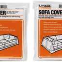 U-Haul Sofa Covers - 2 Pack  Plastic Moving and Storage Covers for Couches Up to 8 Long  134 x 42 Covers  Water Resistant