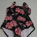 Athletic One Piece Swimsuit for Women Modest Criss Cross Back Slimming Bathing Suit Swimming Suit (2-4)