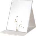 Zcooooool Large Portable Super HD Mirror - Multi Stand Angle Hand Free/Handheld/Tabletop Foldable 10x7 Inch (White)
