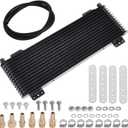 LokoCar Low Pressure Drop Transmission Oil Cooler LPD47391 4739 40,000 GVW with Mounting Hardware Black
