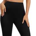 Women's Sherpa Fleece Lined Leggings Thermal Warm Winter Tights Tummy Control Thick Soft Yoga Pants (Medium, Black)
