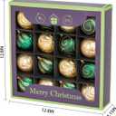 3.15" Luxury Christmas Tree Balls Ornaments, 16Pcs Colored Shatterproof Plastic Hanging Ornaments Set for Christmas Trees Decor/Wedding/Holiday/Party (Gold & Green)