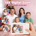 Digital Camera for Photography Autofocus, FHD 4K Point and Shoot Cameras with 32GB SD Card, Portable Travel Camera with 16X Digital Zoom, Small Compact Camera for Girls Teens Beginners, Pink