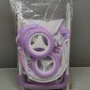 Olivia's Little World Baby Doll Jogging-Style Stroller with Canopy, Seatbelt and Storage Space, Purple and White