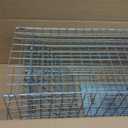 TeqHome Humane Animal Cage Trap,26"x9"x10" Heavy Duty Foldable Collapsible Galvanized Steel Live Trap for Stray Cats, Raccoons, Groundhogs,Squirrel,Chipmunk,Indoor/Outdoor Use,Easy to Catch & Release