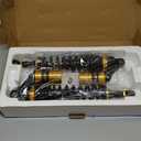 14.8 inch 375mm Motorcycle ATV Shock Absorbers Universal for HONDA for Suzuki for Yamaha for Kawasaki ATV Go Kart Quad Dirt Sport Bikes Black & Gold