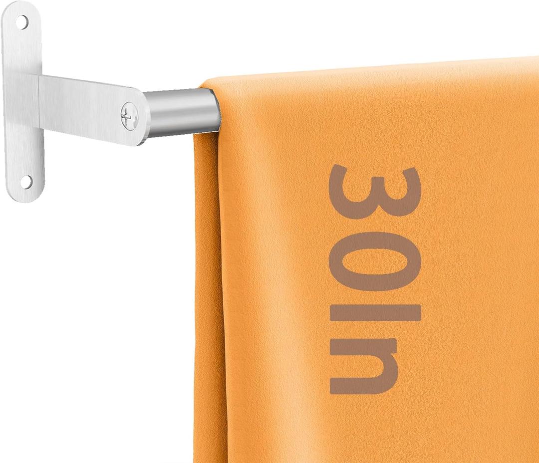 MKO Bath Towel Bar, Modern 30-Inch Towel Rod for Bathroom Wall Mounted, Bathroom Towel Holder Bars, Brushed Nickel (Silver)