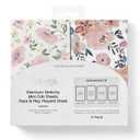 Graco Pack and Play Sheets Fitted, TotAha Buttery Soft Mini Crib Sheets Girl, Floral Pack N Play Mattress Sheets Hypoallergenic, Premium Jersey Playrad Sheets, Meredith Allover & Pale Pink, 2 Pack