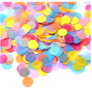 Outus 1 Inch Multicolor Round Tissue Confetti(8.8oz)