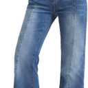 EMMIOL Flare Jeans for Women High Waisted Bootcut Jeans for Women Stretchy Denim Bell Bottom Pants Y2K School Outfits (Blue, L)