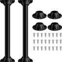 Wosijm 29" RV Table Base Mount and RV Table Leg Kit, Heavy Duty Aluminum, 2 Legs + 4 Brackets